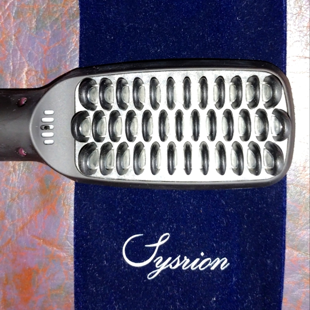 Ionic Hair Straightener Brush with Glove, Pouch, Clips